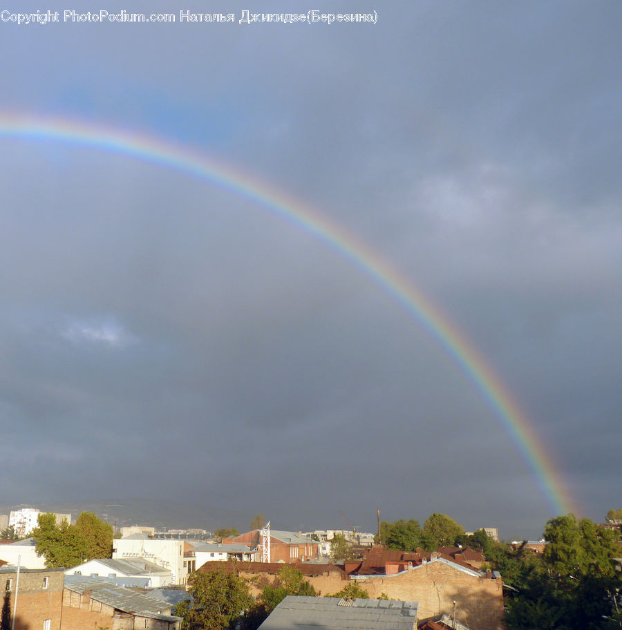 Outdoors, Rainbow, Sky, Architecture, Castle, Fort, Building