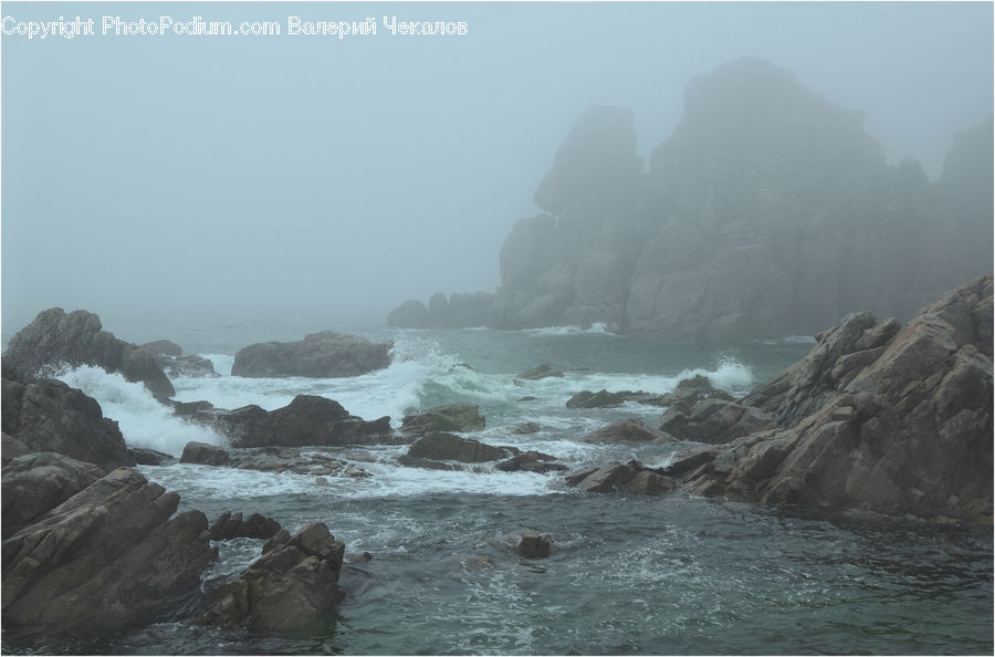 Outdoors, Sea, Sea Waves, Water, Coast, Cliff, Ocean