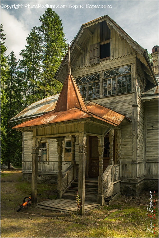 Bench, Building, House, Housing, Cabin, Shelter, Cottage