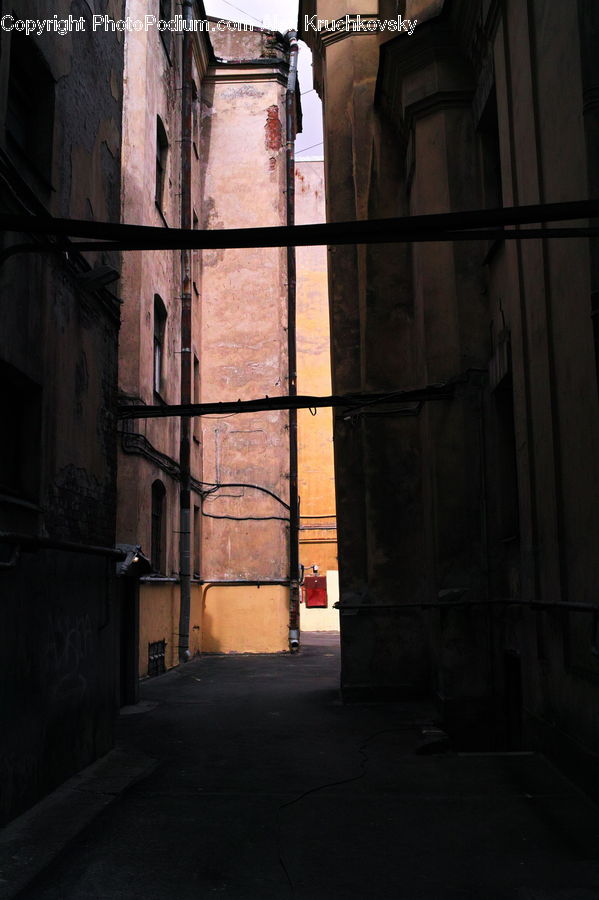 Alley, Alleyway, Road, Street, Town, Architecture, Bell Tower
