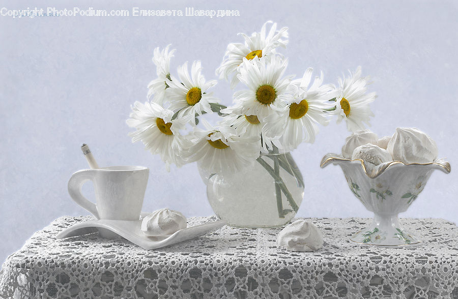 Cup, Glass, Porcelain, Saucer, Cushion, Home Decor, Pillow