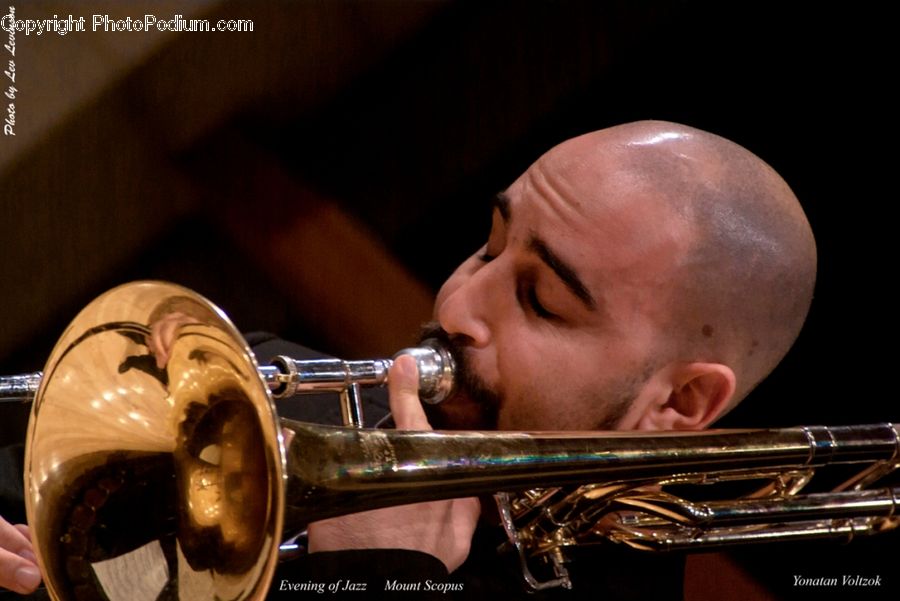 People, Person, Human, Brass Section, Musical Instrument, Trombone, Flugelhorn