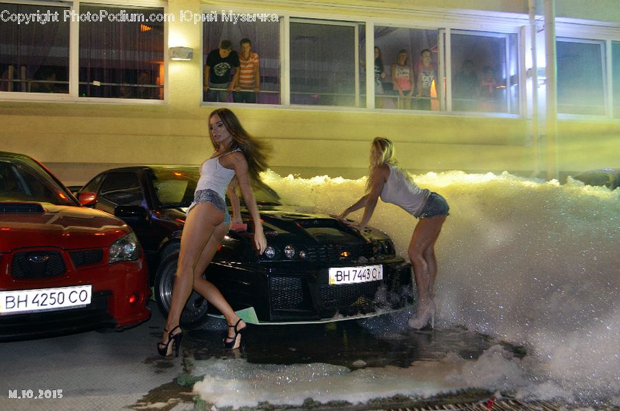 People, Person, Human, Automobile, Car, Vehicle, Car Wash