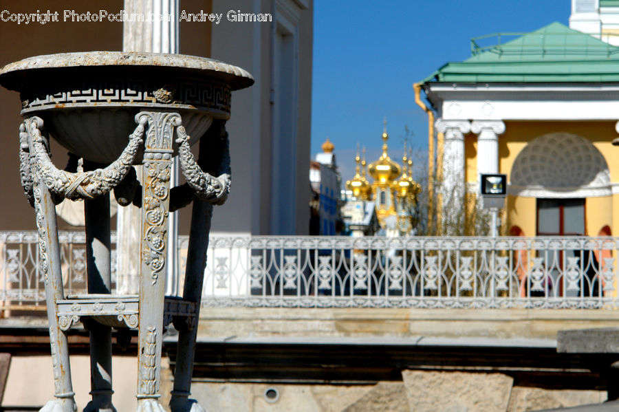 Gazebo, Balcony, Canopy, Dining Table, Furniture, Table, Column