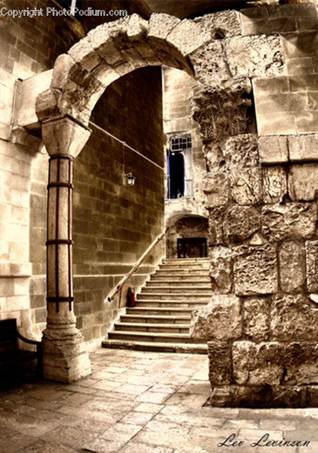 Rubble, Ruins, Arch, Brick, Fence, Wall, Crypt