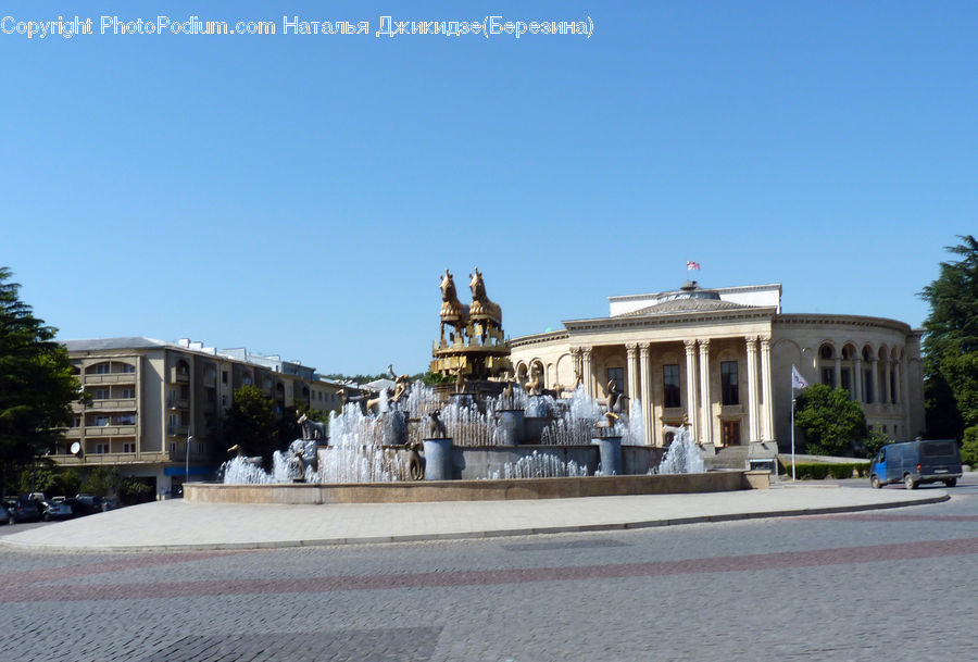 Architecture, Downtown, Plaza, Town Square, Arch, Town, Gazebo