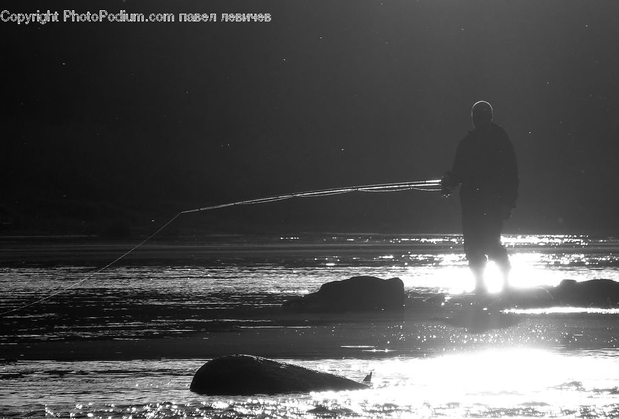 Silhouette, Coast, Outdoors, Sea, Water, Ocean, Beach