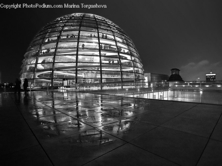 Architecture, Observatory, Planetarium, City, Downtown, Urban, Asphalt