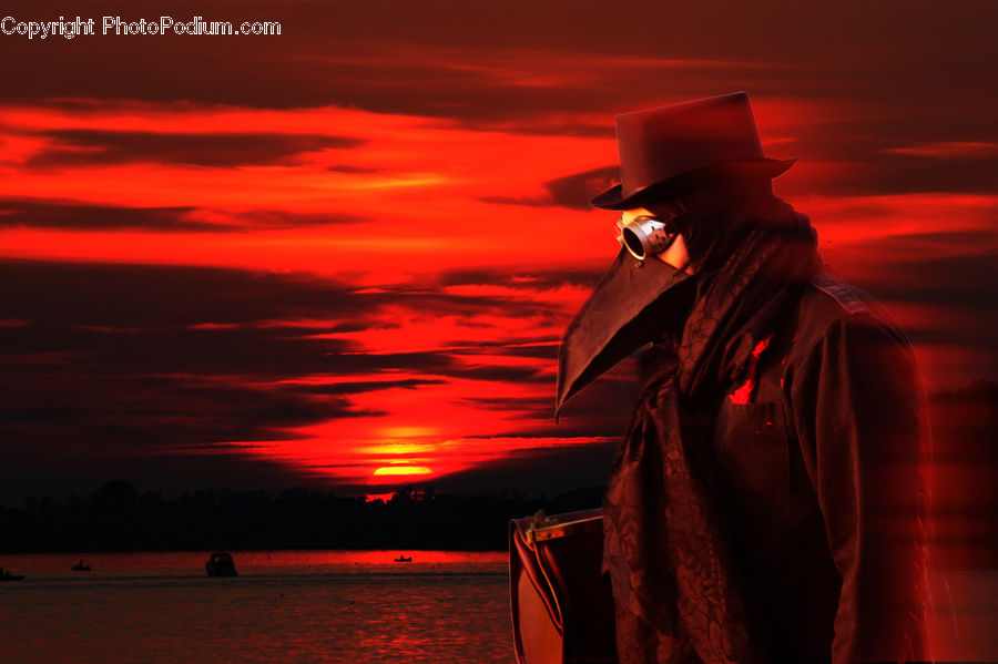 Dawn, Dusk, Red Sky, Sky, Sunrise, Sunset, Coat