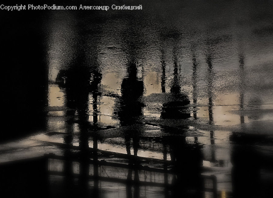 Dock, Landing, Pier, Silhouette, Outdoors, Ripple, Water