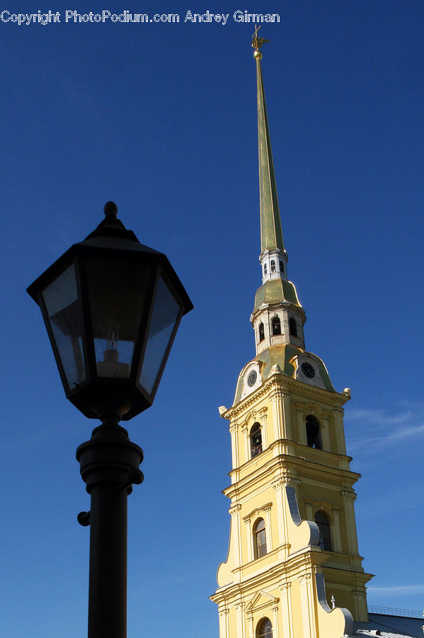 Lamp Post, Pole, Column, Pillar, Architecture, Bell Tower, Clock Tower