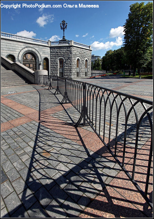 Park Bench, Architecture, Downtown, Plaza, Town Square, Roof, Bench