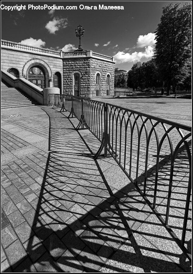 Bench, Bridge, City, Downtown, Urban