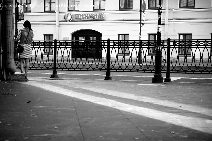 Bench, Balcony, City, Downtown, Urban, Architecture, Plaza