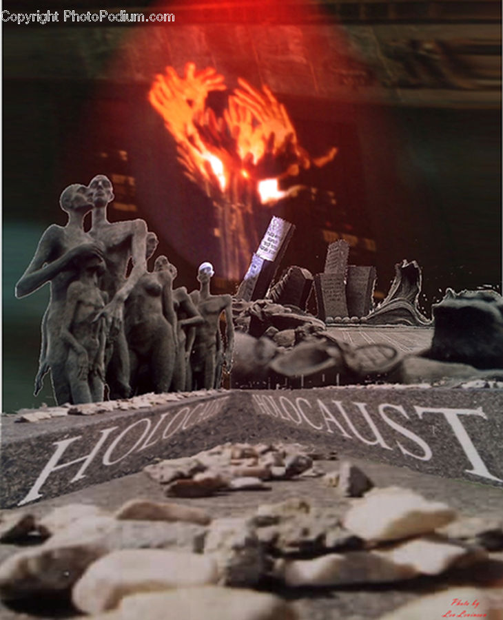Art, Sculpture, Statue, Gargoyle, Food, Seafood, Rubble