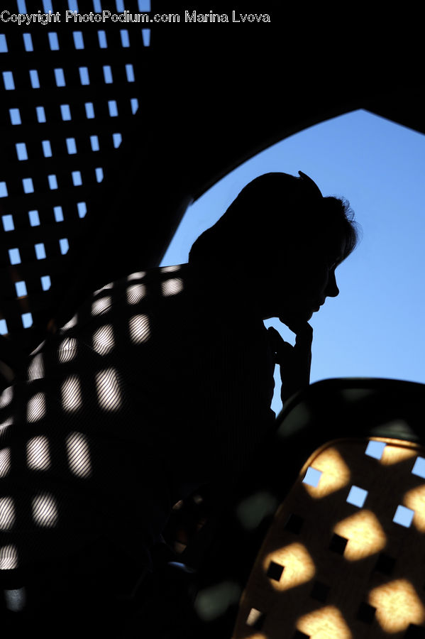 Light, Head, Portrait, Silhouette, Console
