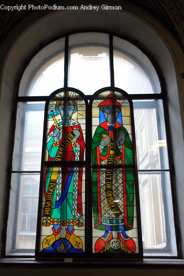 Art, Stained Glass, Window, Arched