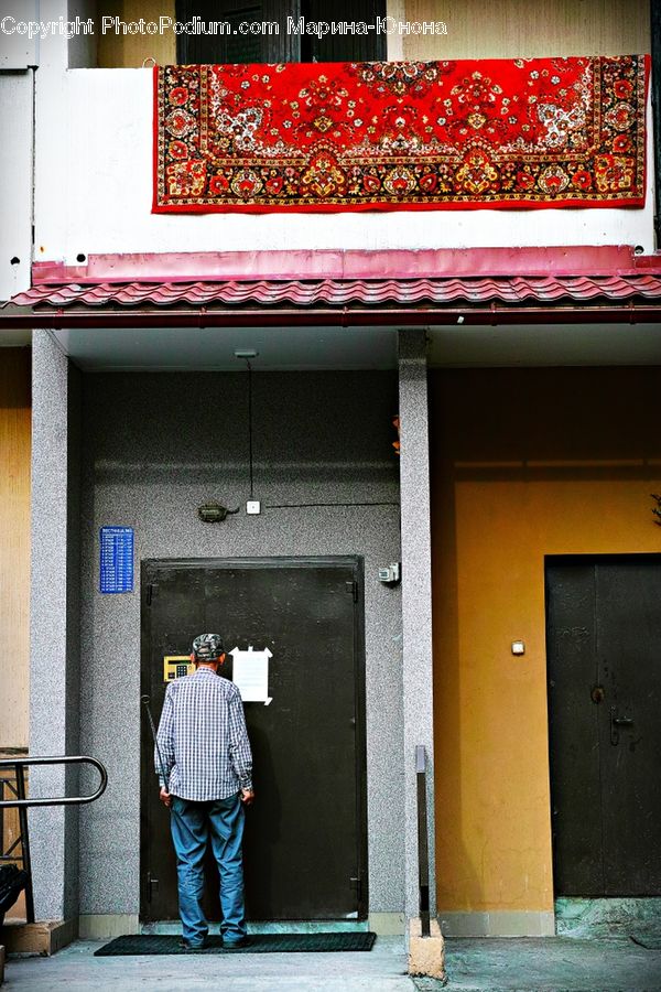 Human, People, Person, Clothing, Shirt, Back, Awning