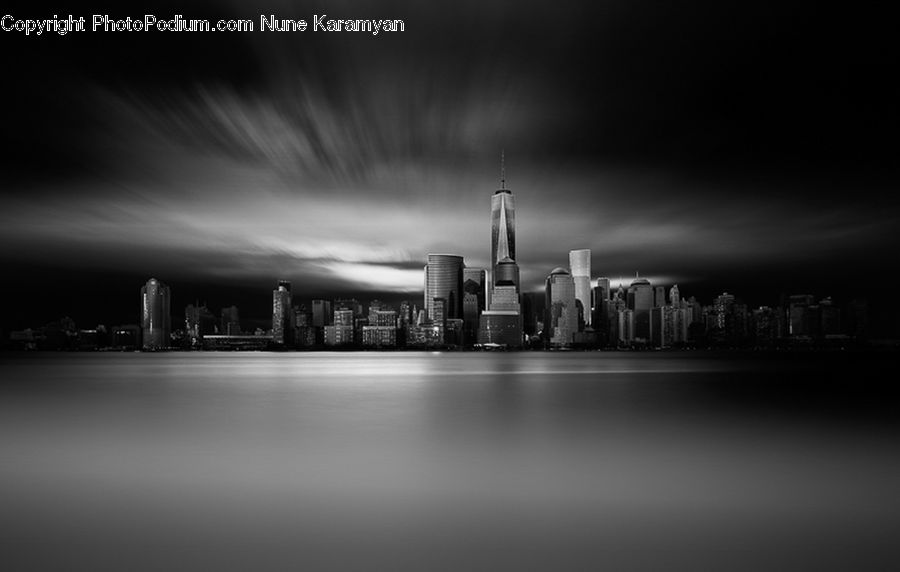 Night, Outdoors, City, Downtown, Urban, Metropolis, Lighting