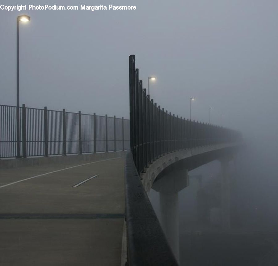 Bridge, Road, City, Downtown