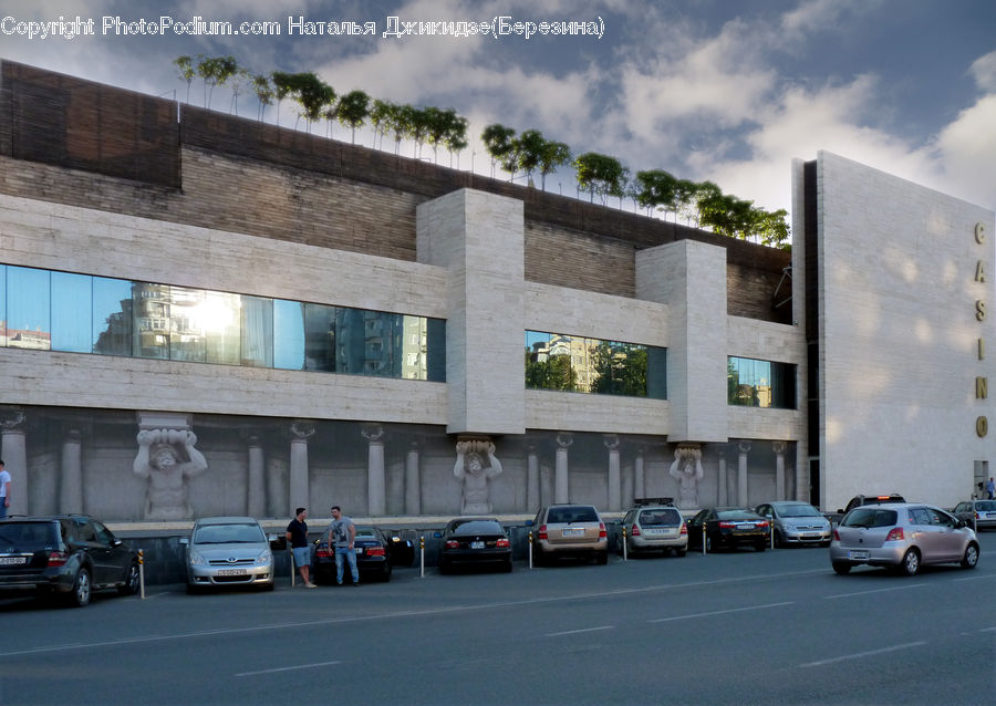 Cab, Car, Taxi, Vehicle, Automobile, Building, Office Building