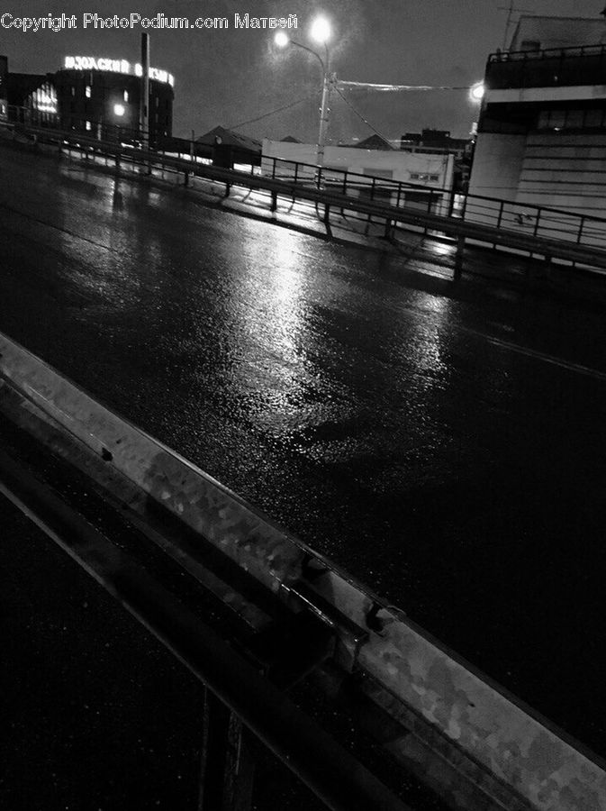 Bus, Vehicle, Dock, Landing, Pier, Night, Outdoors