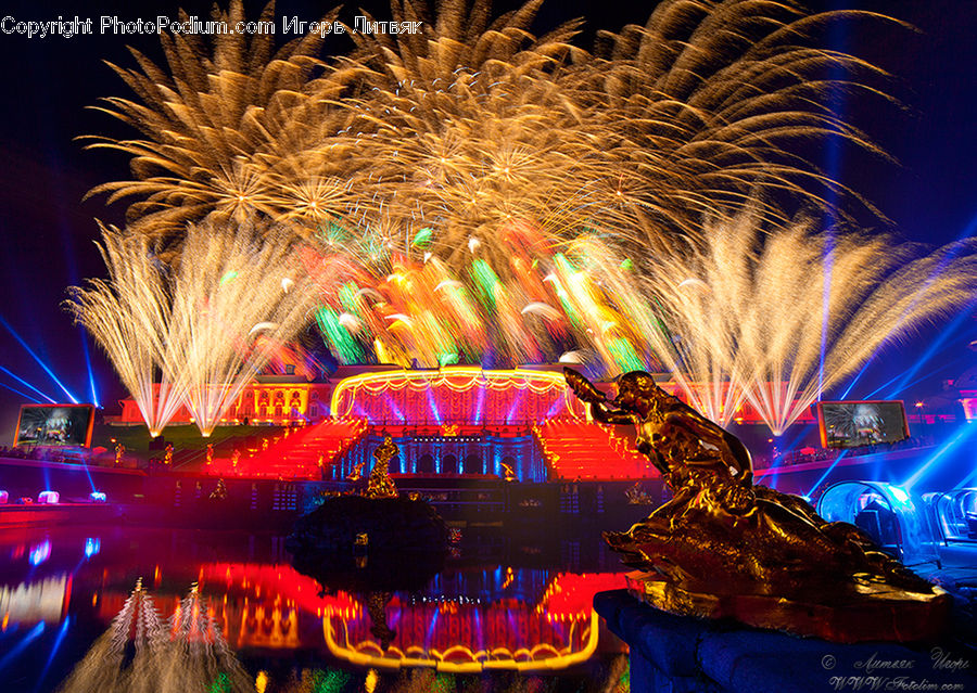 Fireworks, Night, Carnival, Festival