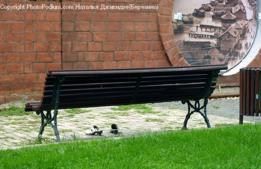 Bench, Brick, Park Bench, Furniture, Alley, Alleyway, Road