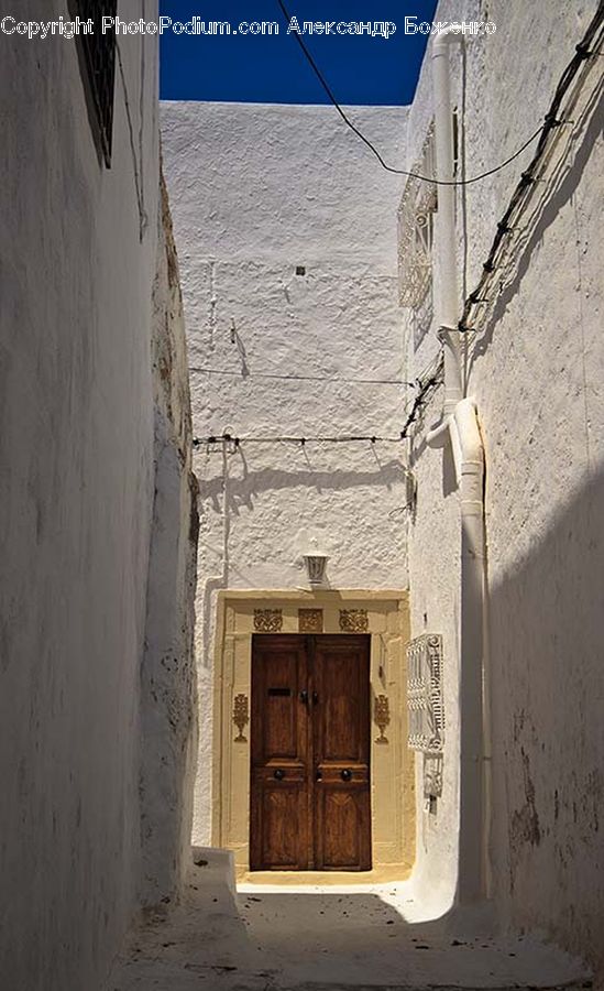 Alley, Alleyway, Road, Street, Town, Brick, Bunker