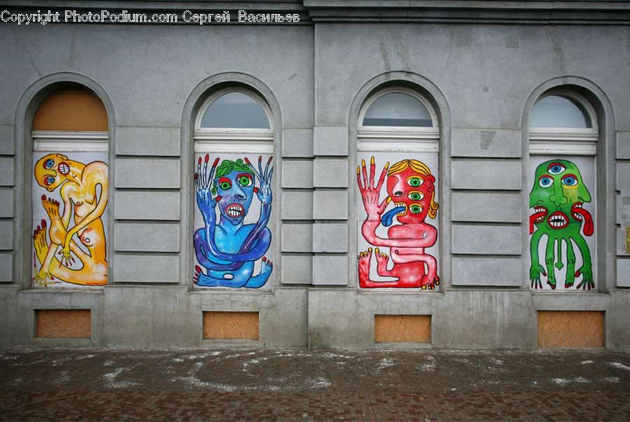 Art, Graffiti, Mural, Wall, Brick, Logo, Trademark