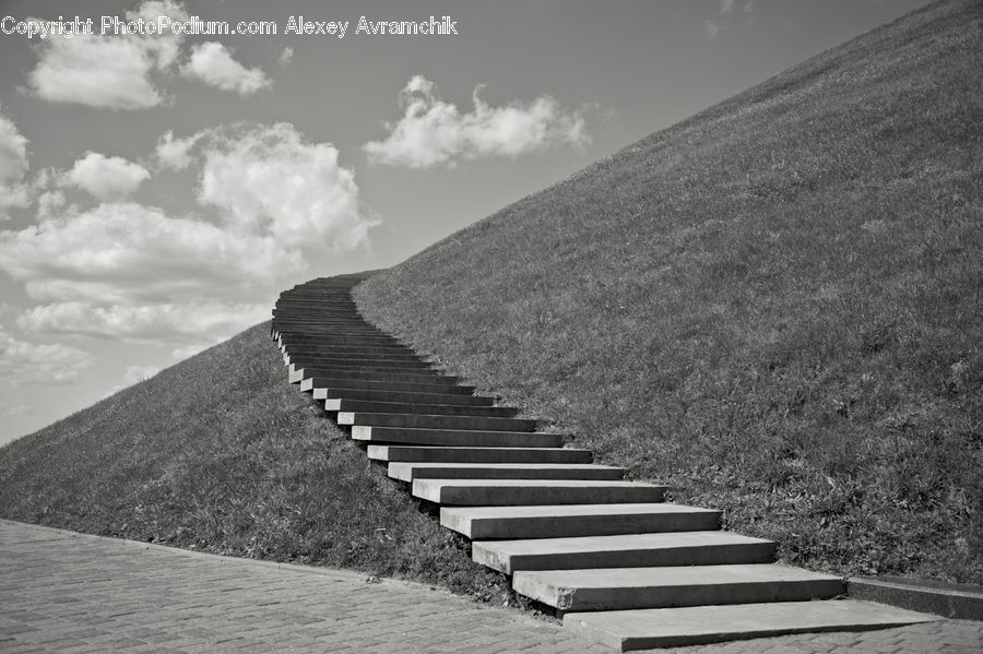 Ancient Egypt, Architecture, Pyramid, Triangle, Bench, Path, Trail