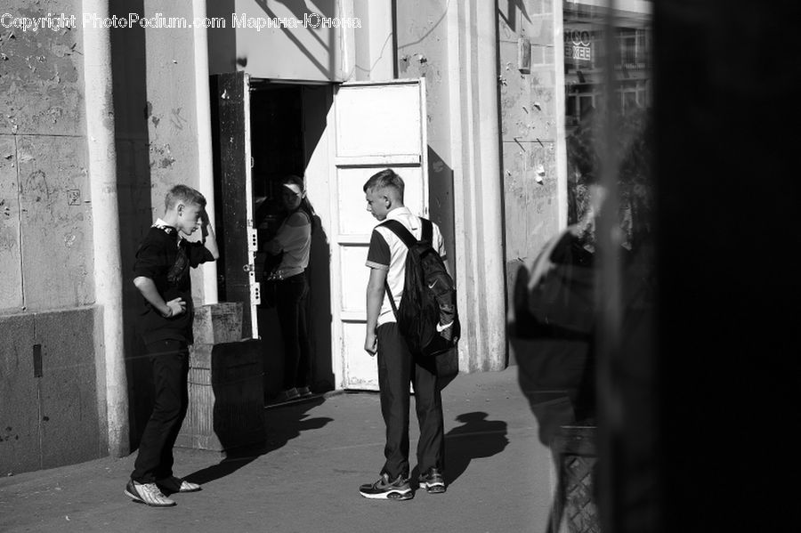 People, Person, Human, Clothing, Overcoat, Suit, Alley
