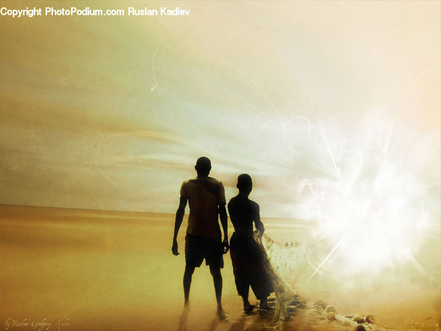 People, Person, Human, Silhouette, Dirt Road, Gravel, Road