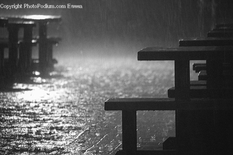 Cross, Asphalt, Tarmac, Bench, Water, City, Downtown