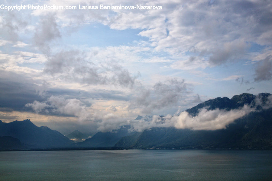 Azure Sky, Cloud, Outdoors, Sky, Cumulus, Mountain, Mountain Range
