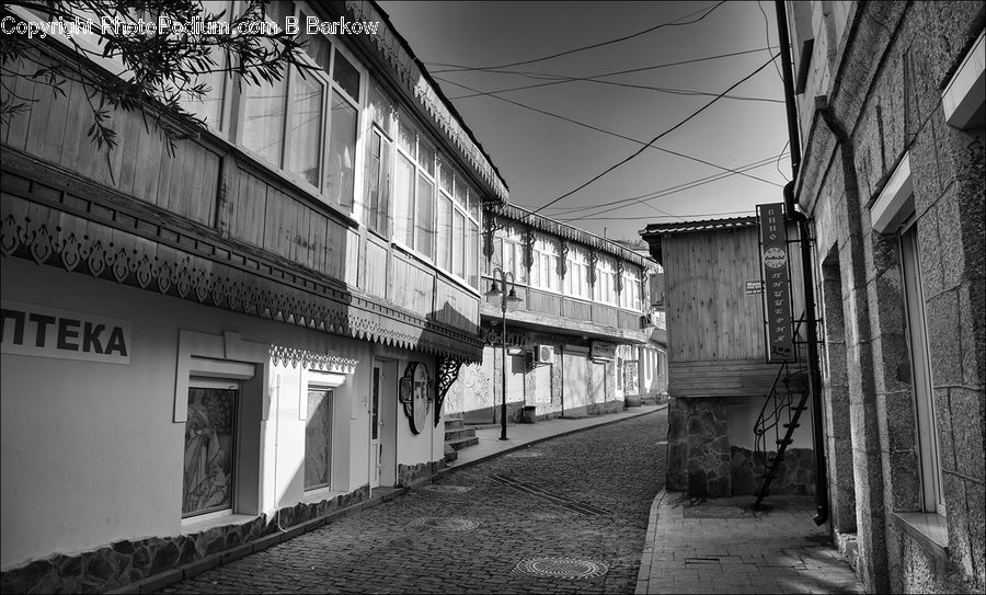 Alley, Alleyway, Road, Street, Town, Brick, Building