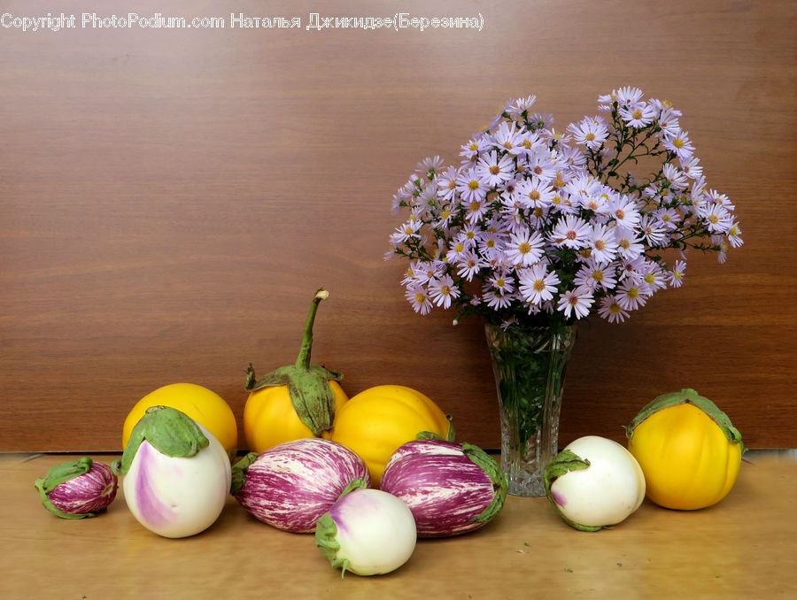 Squash, Vegetable, Produce, Fruit, Persimmon, Glass, Goblet