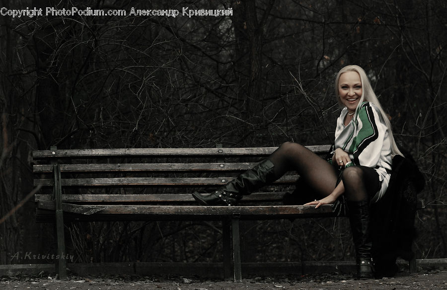 People, Person, Human, Bench, Female, Woman, Alley