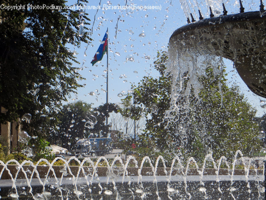 Fountain, Water, Coast, Outdoors, Sea