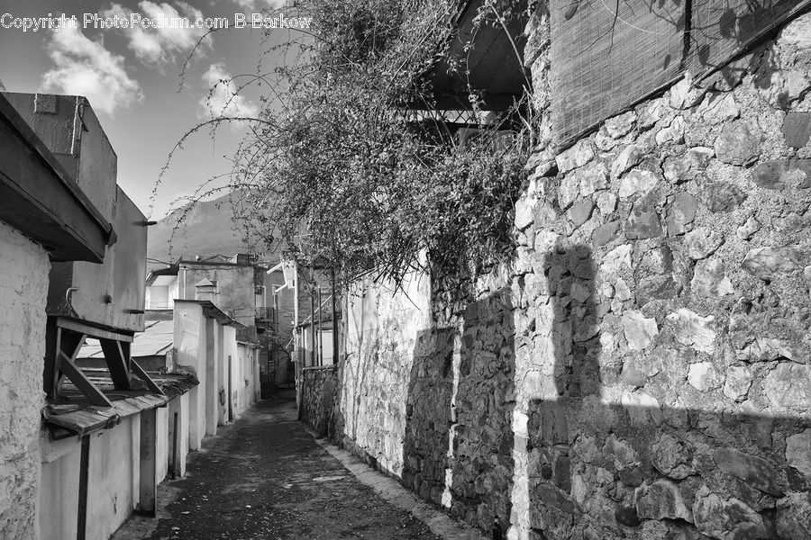 Alley, Alleyway, Road, Street, Town, Box, Crate