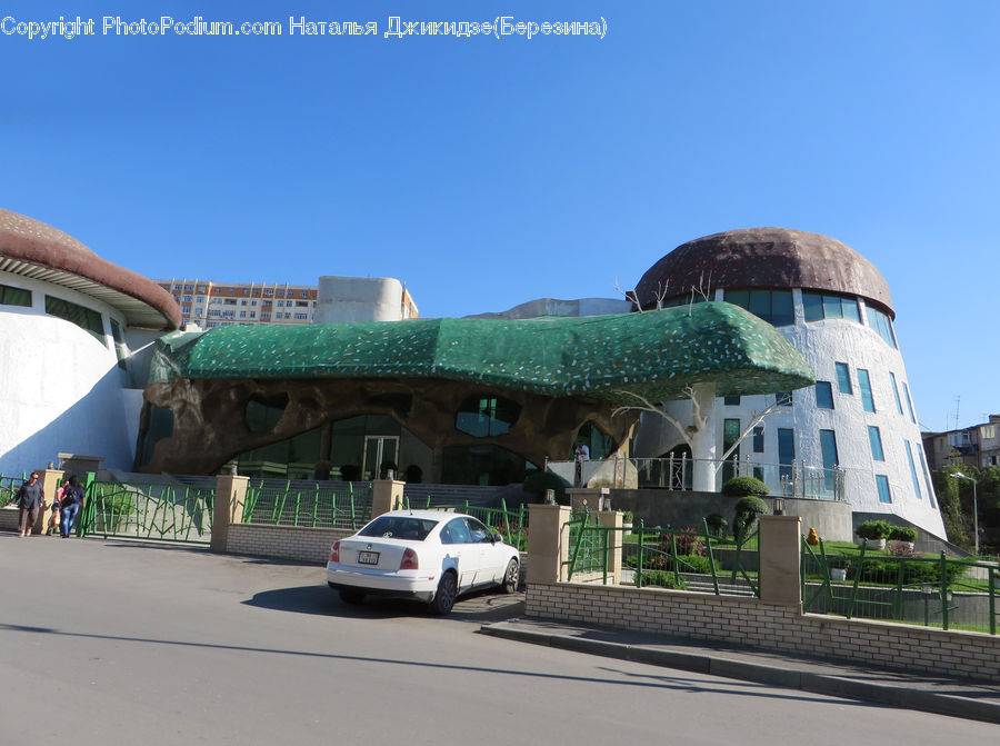 Automobile, Car, Vehicle, Sedan, Architecture, Observatory, Planetarium