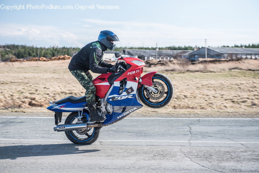 Motor, Motorcycle, Vehicle, People, Person, Human, Countryside