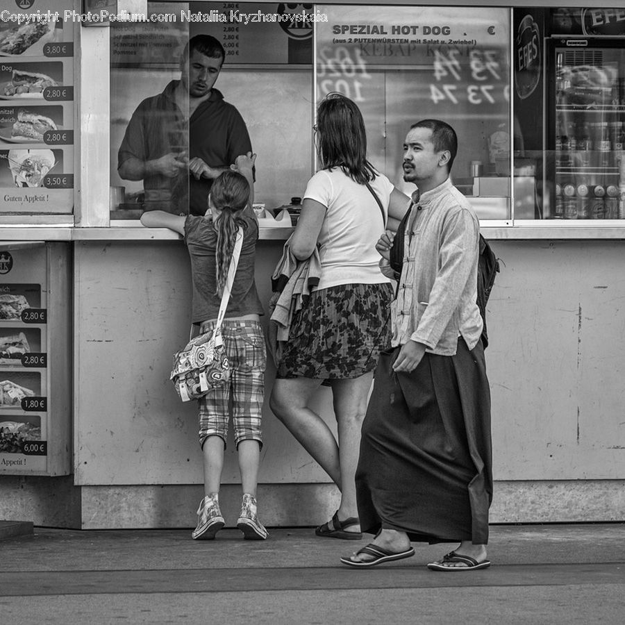 People, Person, Human, Bag, Back, Shorts, Female