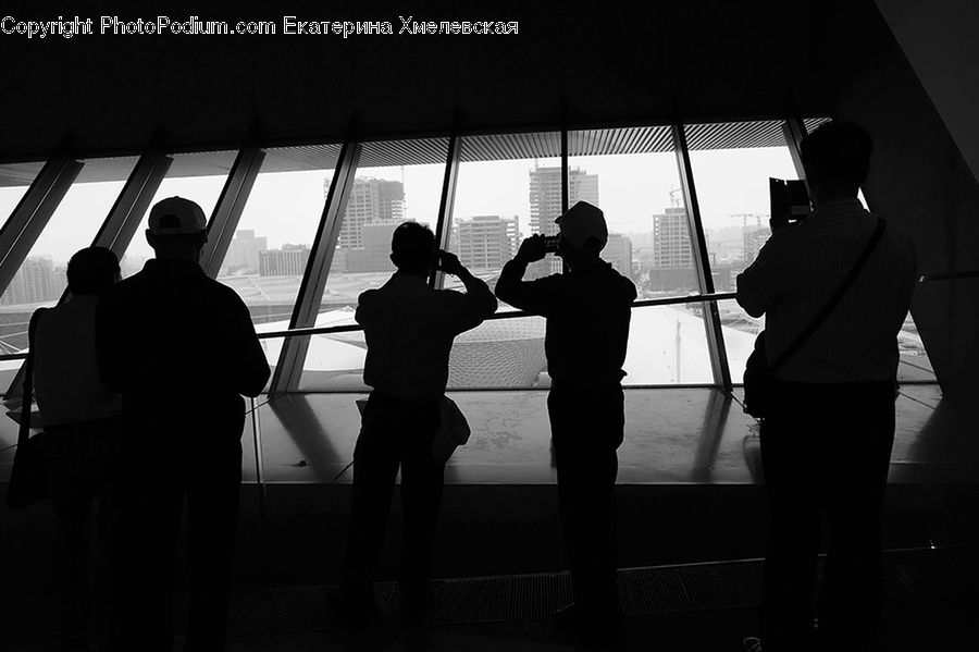 People, Person, Human, Silhouette, Airfield, Airplane, Airport