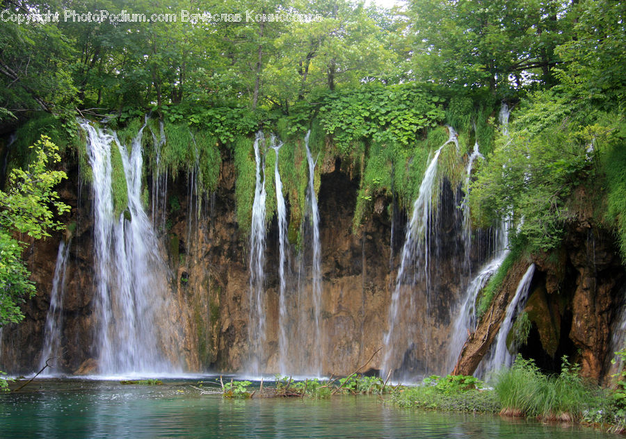 Outdoors, River, Water, Waterfall, Fountain, Creek, Blossom
