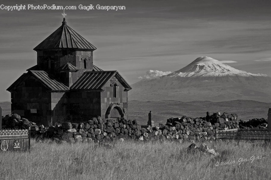 Architecture, Church, Worship, Countryside, Farm, Field, Outdoors