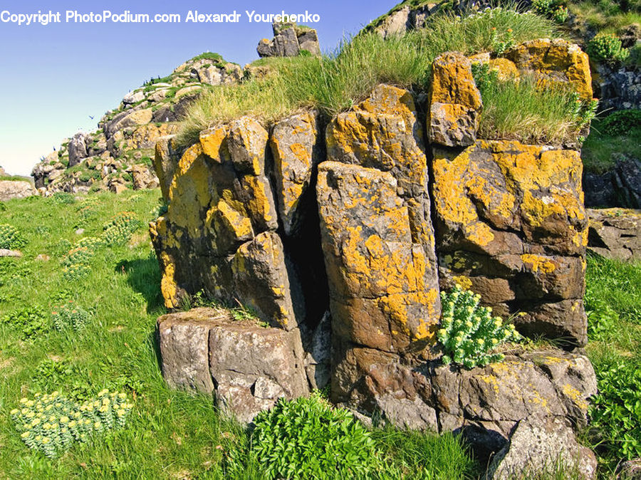 Cliff, Outdoors, Bunker, Hole, Rock, Ruins, Field