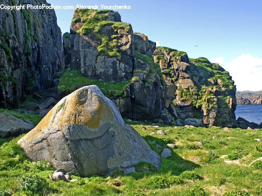Tent, Rock, Cliff, Outdoors, Ruins, Architecture, Housing