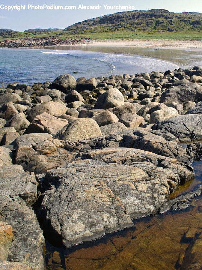 Rock, Coast, Outdoors, Sea, Water, Soil, Beach