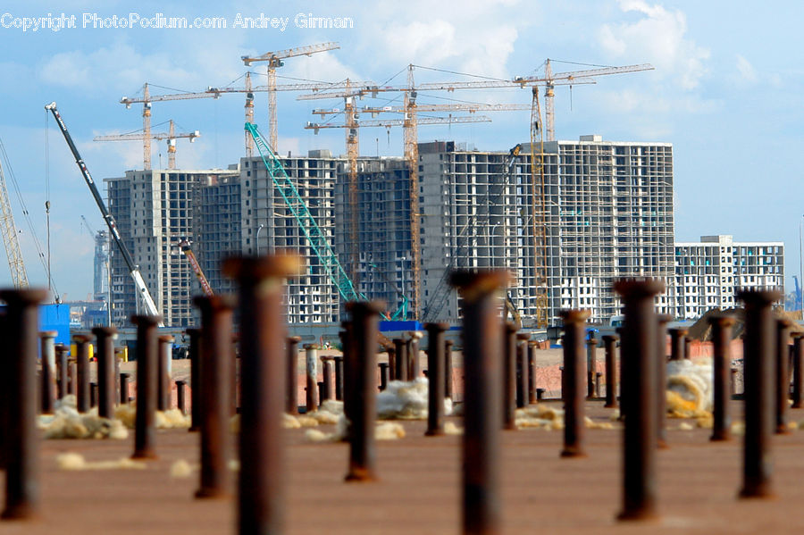 Construction, Building, City, High Rise, Housing, Downtown, Urban